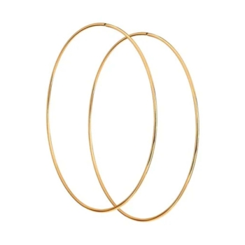 Серьги-конго из золоченного серебра диаметром 50 мм. арт. 93-124-01399-1