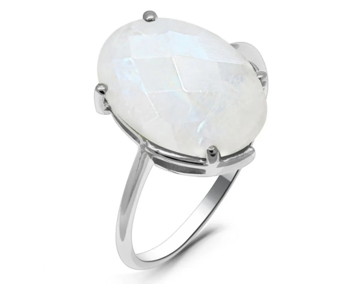 Кольцо из серебра с лунным камнем арт. 655996