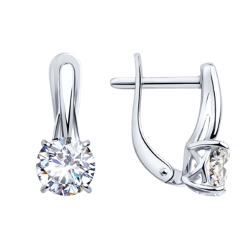 Серьги из серебра с фианитами арт. 94023247