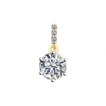 Подвеска из золочёного серебра со Swarovski Zirconia