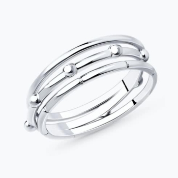 Тройное кольцо из серебра арт. 94013586