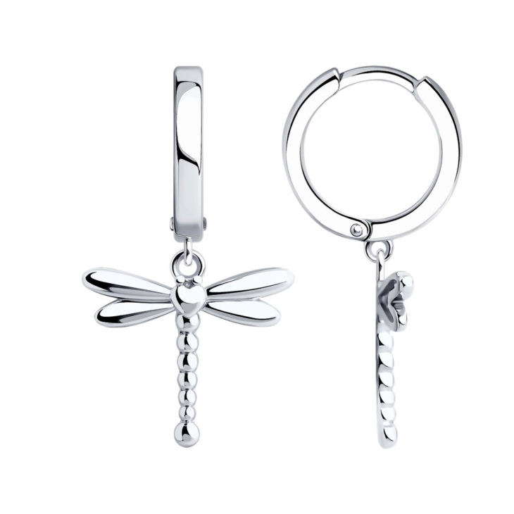 Серьги Стрекоза из серебра арт. 94026401