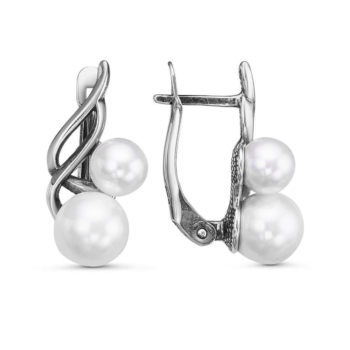 Серьги из серебра с жемчугом арт. 33613068