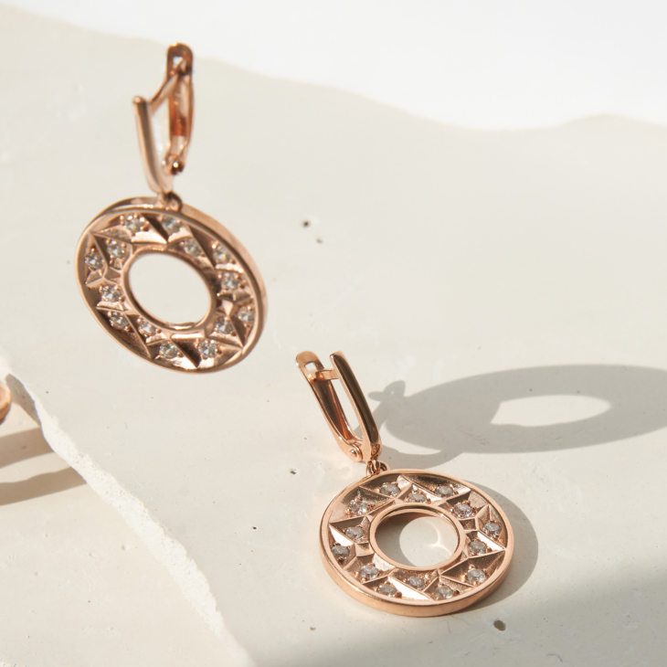 Серьги из серебра с позолотой арт. 49001А.6