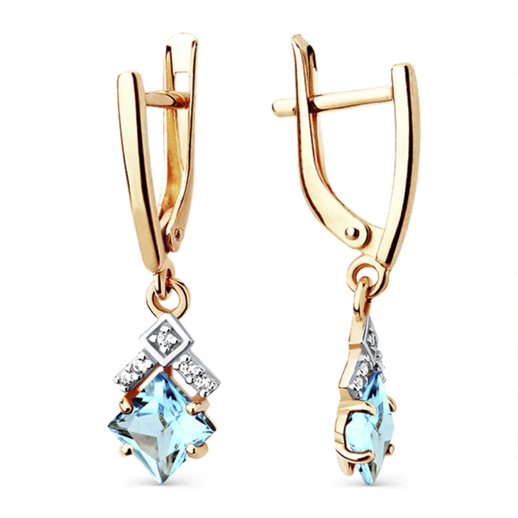 Серьги из золота с топазами арт. 175021G591л-2