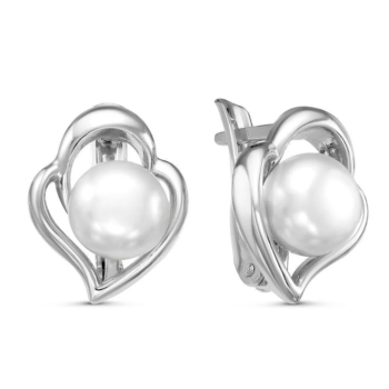 Серьги из серебра с жемчугом арт. 33310848Д