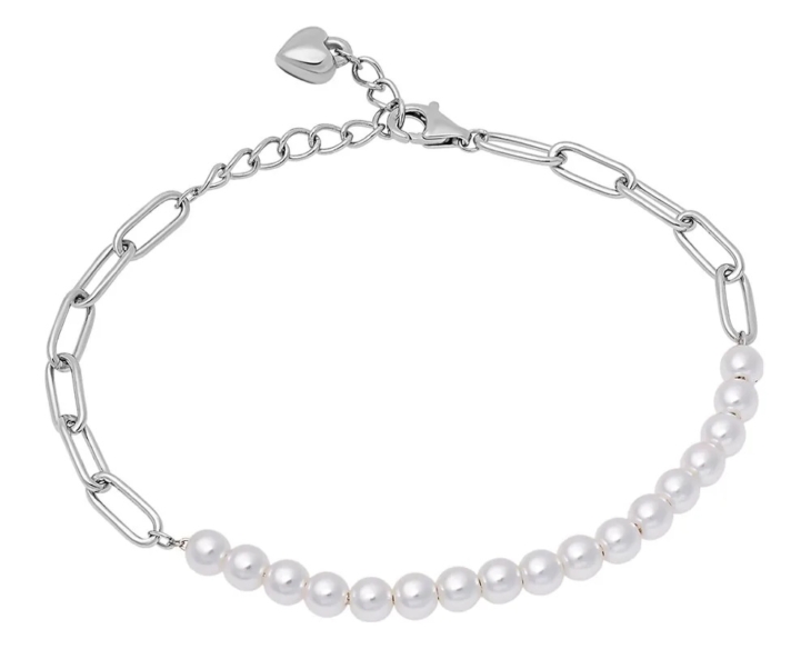 Браслет из серебра с жемчугом swarovski арт. 657032