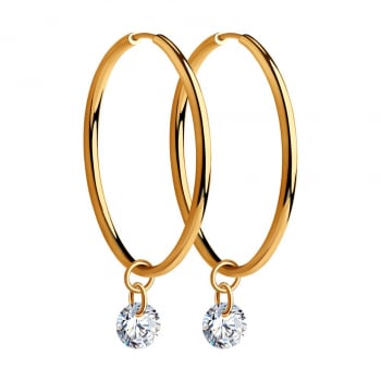 Серьги из золота с фианитами арт. 028586