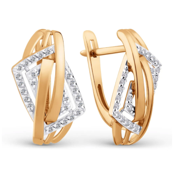 Серьги из золота с фианитами арт. 035322-1102
