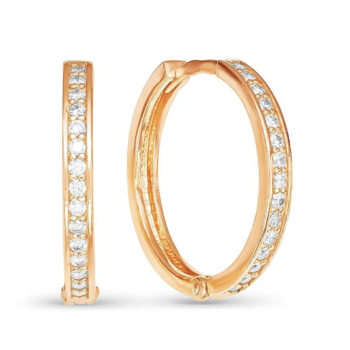 Серьги-конго 22 мм. из серебра с золочением арт. 3388609