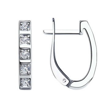 Серьги из серебра с фианитами арт. 94025219