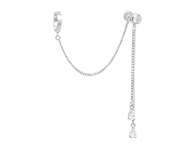Серьги из серебра с куб. цирконом арт. 642651