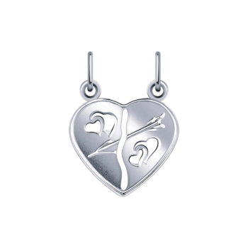 Подвеска Сердце из серебра арт. 5508-925
