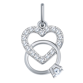 Подвеска Сердце из серебра с фианитами арт. 50095-925
