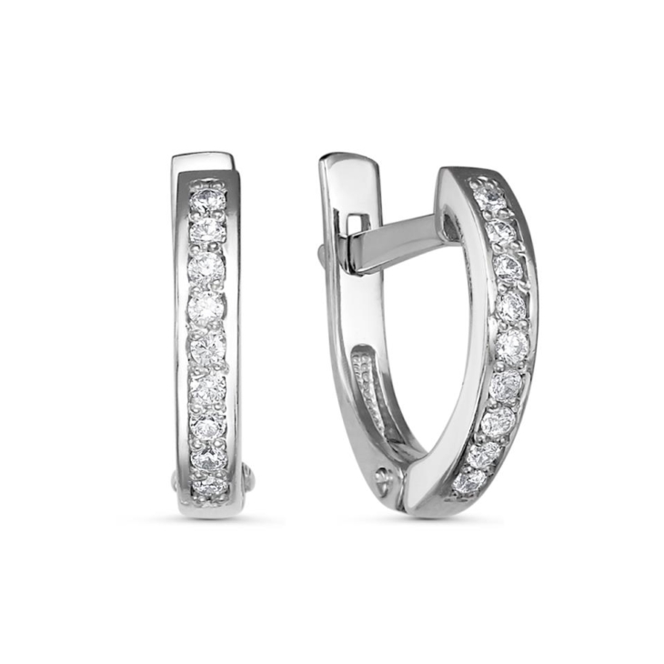 Серьги дорожки из серебра с фианитами арт. 402012-680