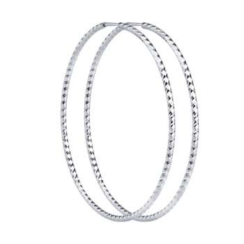 Серьги-конго из серебра диаметром 50 мм. арт. 94140035