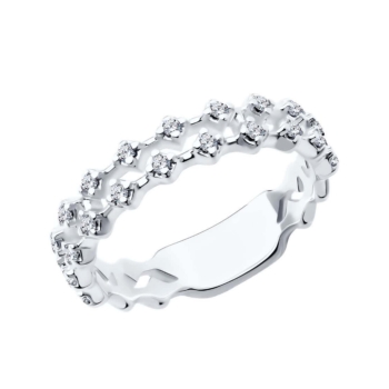 Кольцо из серебра с фианитами арт. 94014091