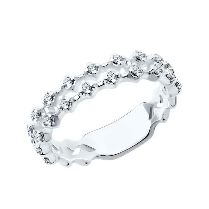 Кольцо из серебра с фианитами арт. 94014091