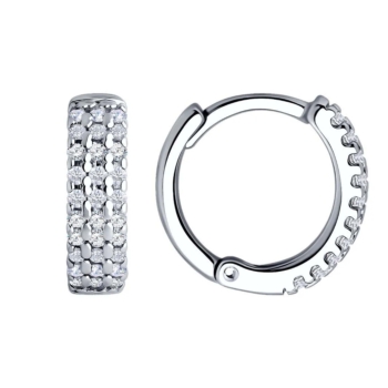 Серьги из серебра с фианитами арт. 94026691