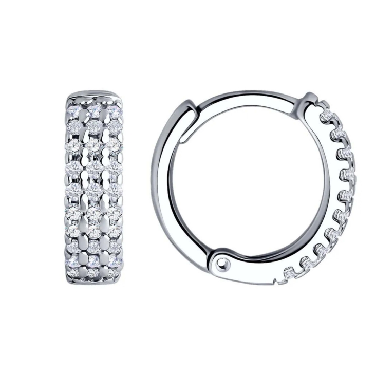 Серьги из серебра с фианитами арт. 94026691