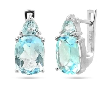 Серьги из серебра с топазом арт. 637030