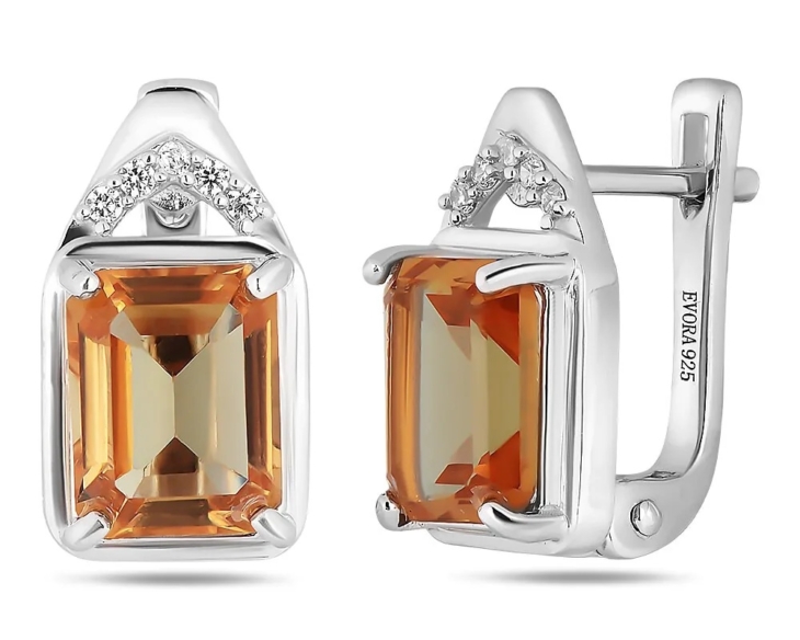 Серьги из серебра с султанитом арт. 629849