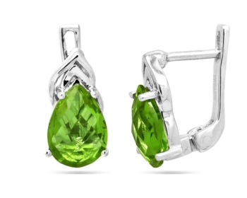 Серьги из серебра с султанитом арт. 645389