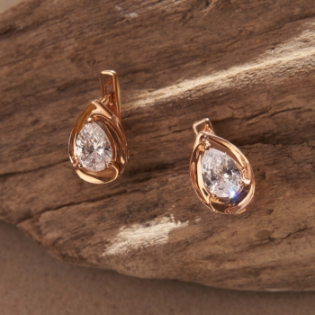 Серьги из золота с фианитами арт. 01С1112765