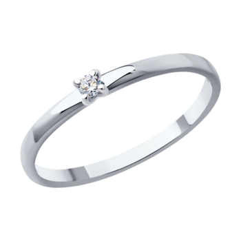 Кольцо из белого золота с бриллиантом Diamant арт. 52-210-01803-1 №23 15
