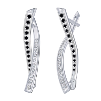 Серьги из серебра с фианитами арт. 2901с10-925