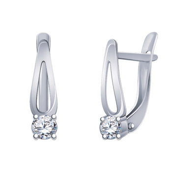 Серьги из серебра с фианитами арт. 22083-925