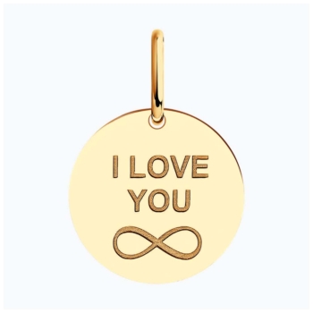 Подвеска из золота с гравировкой I LOVE YOU арт. 51-130-01319-1