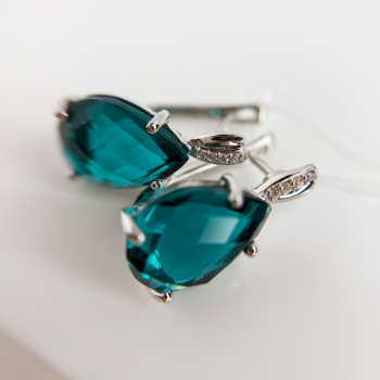 Серьги из серебра с аквамарином арт. 656203