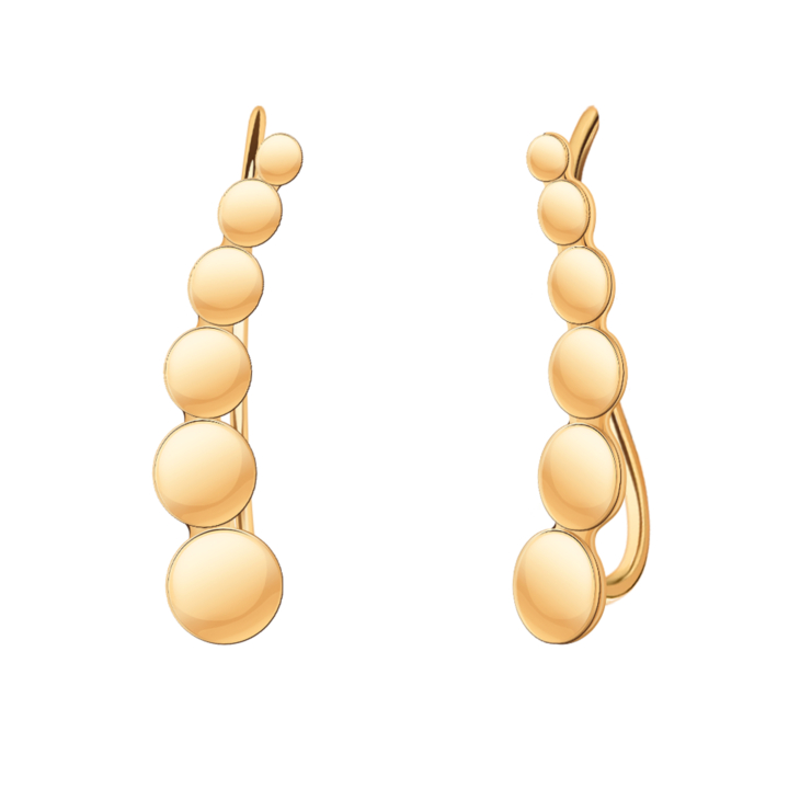 Серьги-зажимы из золоченного серебра арт. 22078з-925