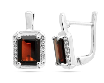 Серьги из серебра с гранатом арт. 645284