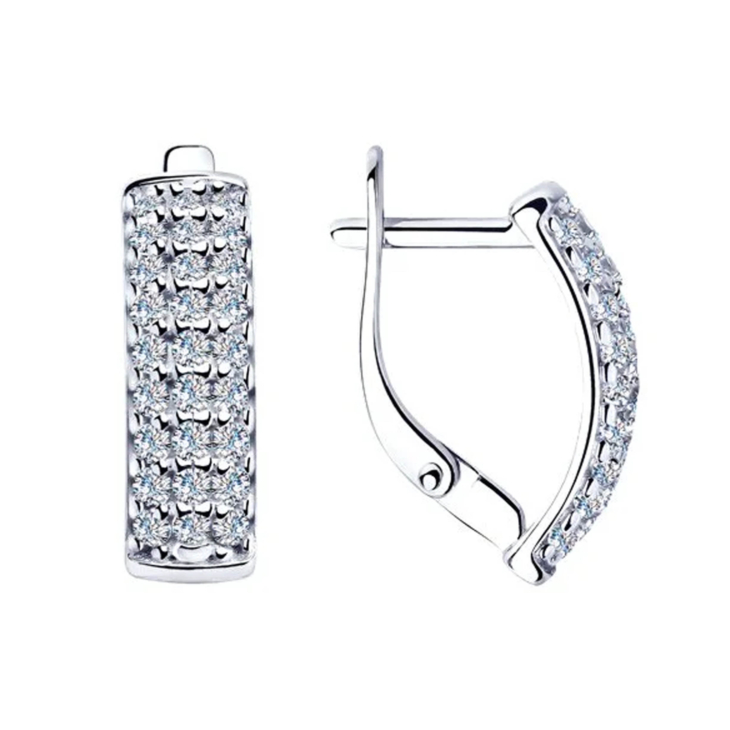 Серьги из серебра с фианитами арт. 94-120-01644-1