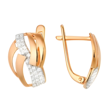 Серьги из золота с фианитами арт. 40068600