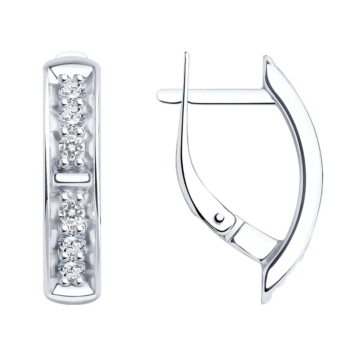 Серьги из серебра с фианитами арт. 94-120-01544-1