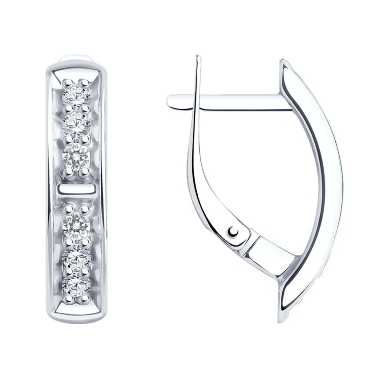 Серьги из серебра с фианитами арт. 94-120-01544-1