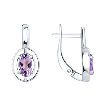 Серьги из серебра с аметистами арт. 92025354