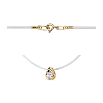 Колье из золота с фианитом Swarovski