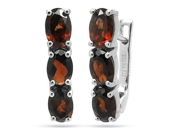Серьги из серебра с гранатом арт. 631484