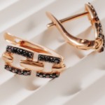 Серьги из золота с фианитами арт. 120021G047л-1-1