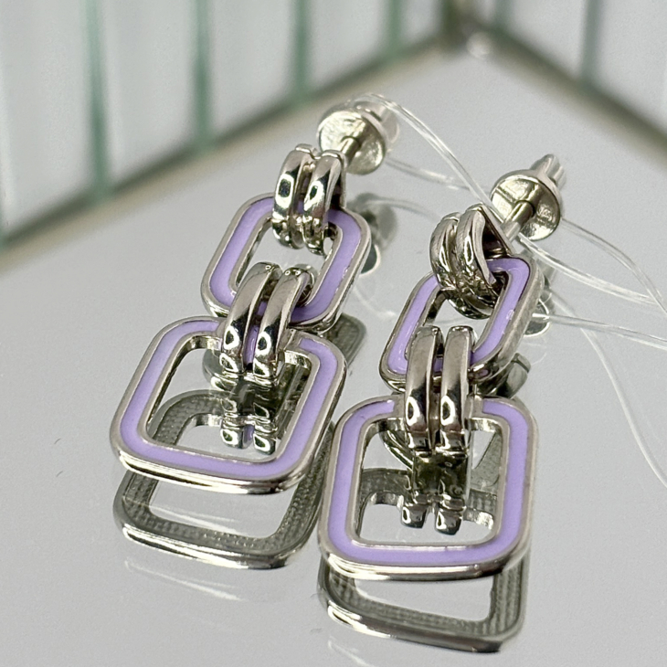 Серьги из серебра с эмалью арт. 94026616