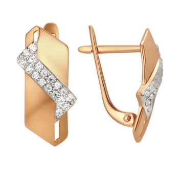 Серьги из золота с фианитами арт. 40097000