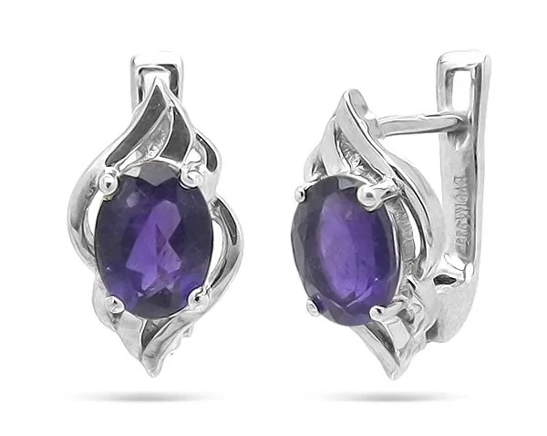 Серьги из серебра с аметистом арт. 635313