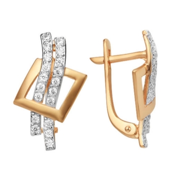 Серьги из золота с фианитами арт. 30077000