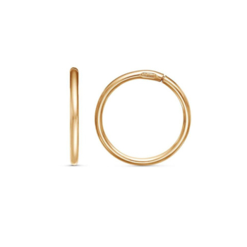 Серьги-конго 10 мм. из серебра 925 с золочением арт. 330464