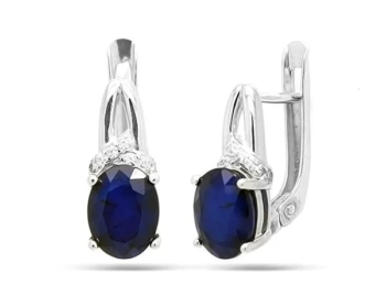 Серьги из серебра с сапфиром арт. 625468