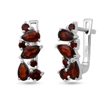 Серьги из серебра с гранатом арт. 633884